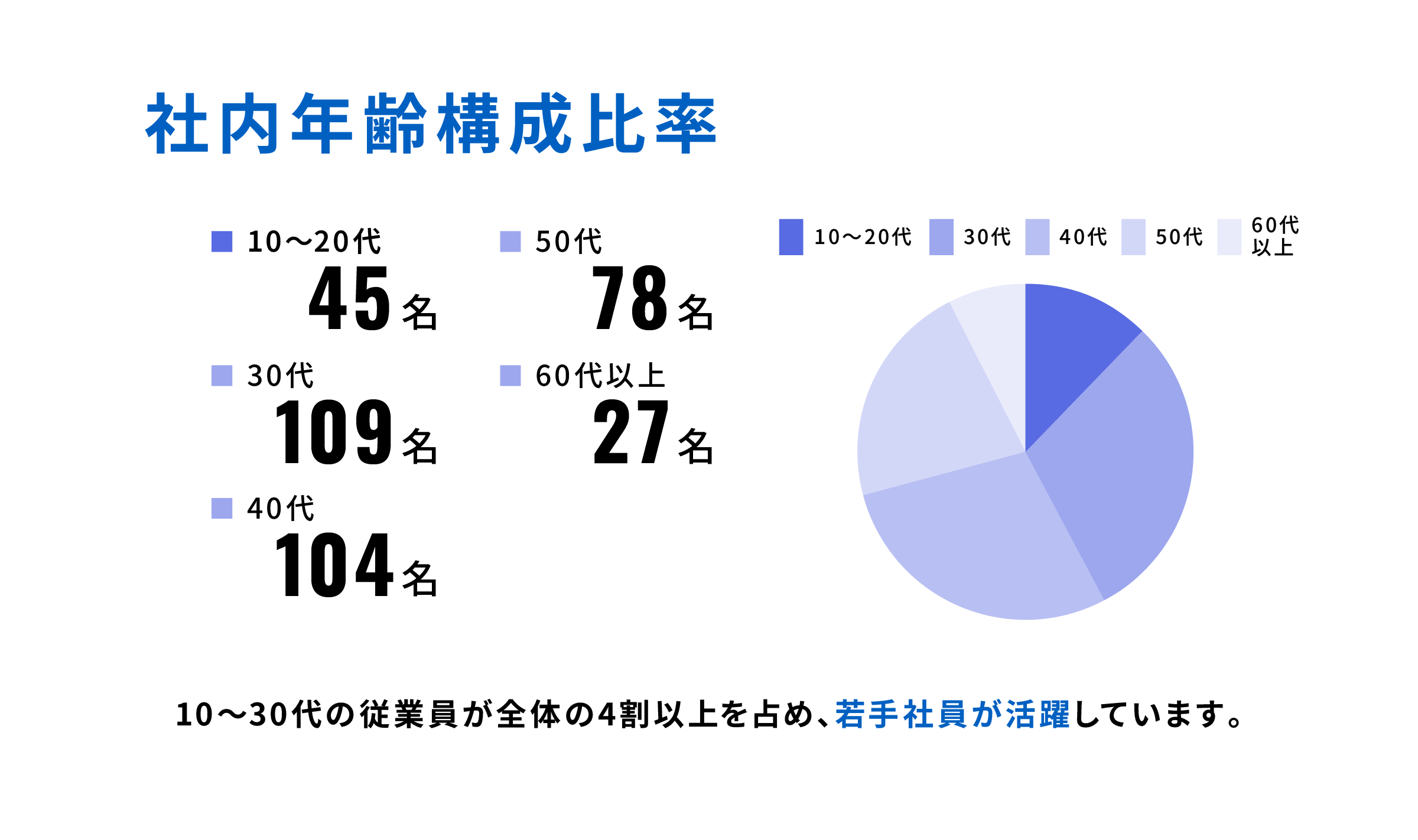 社内年齢構成比率
